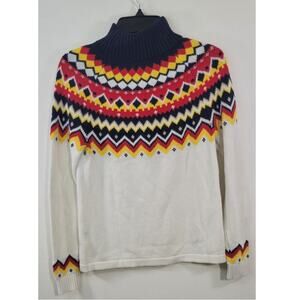 Lands End Sweater Womens Small Retro Turtleneck Boho Cottagecore Minimal Sweater